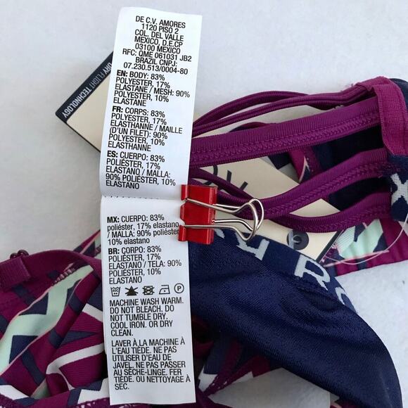 Roxy NWT Aztec Pull On Sports Bra Women M - Picture 10 of 10